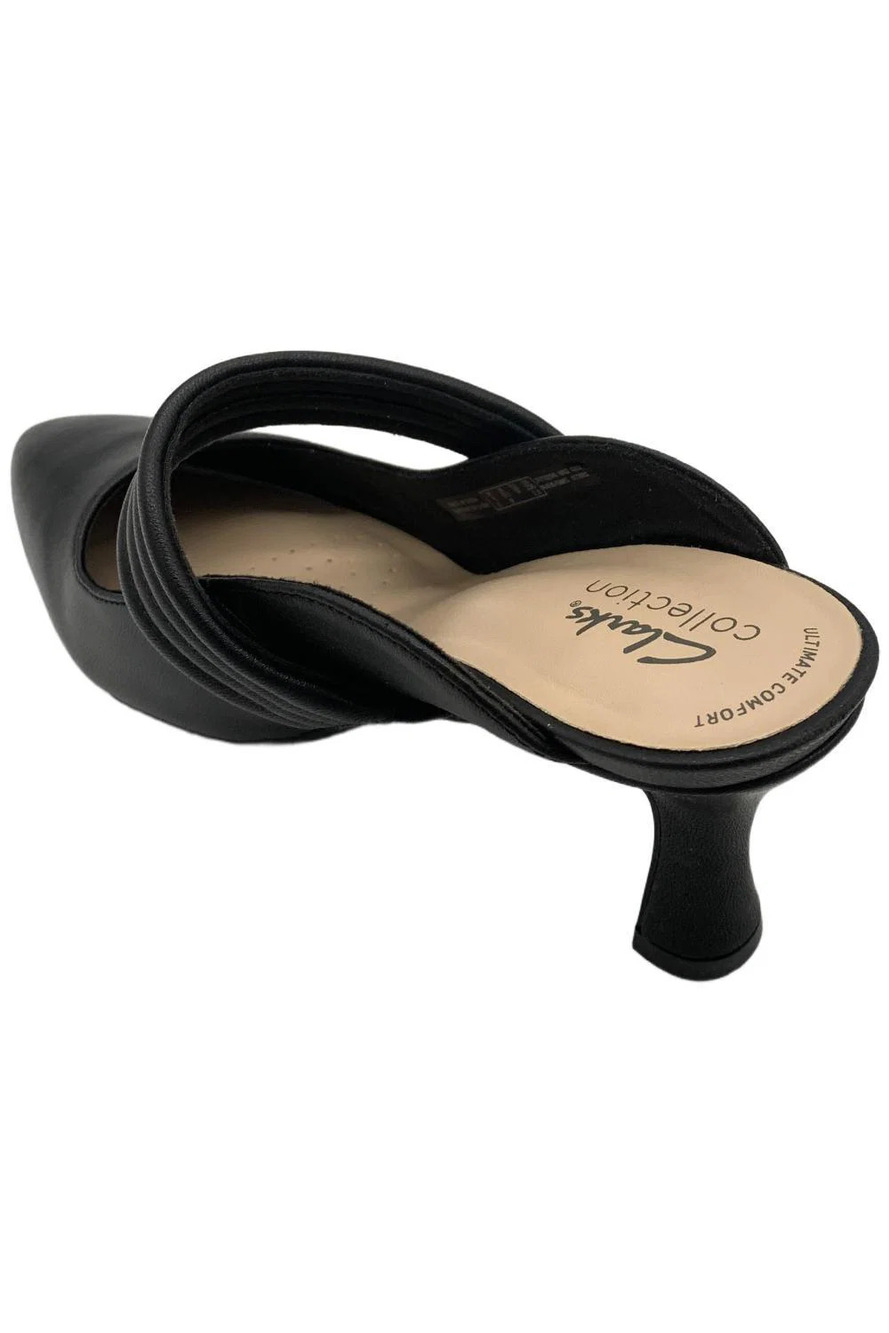 Clarks Women's Kataleyna Dusk Slip-On Heeled Sandals Black - Wide - Picture 3 of 3